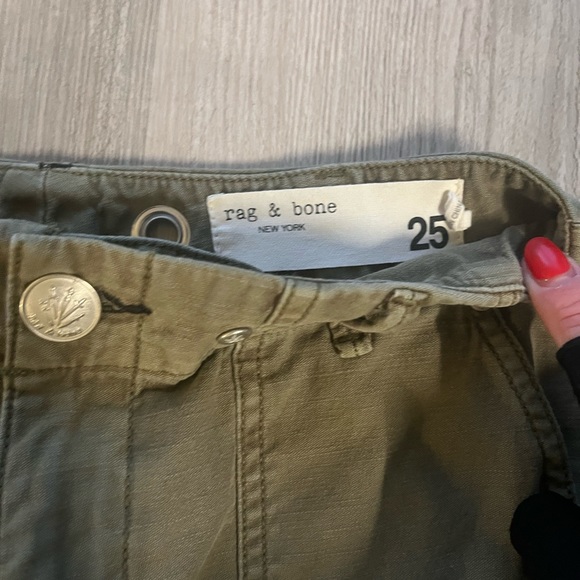 Rag and bone green high waisted cargo pant - Picture 3 of 5